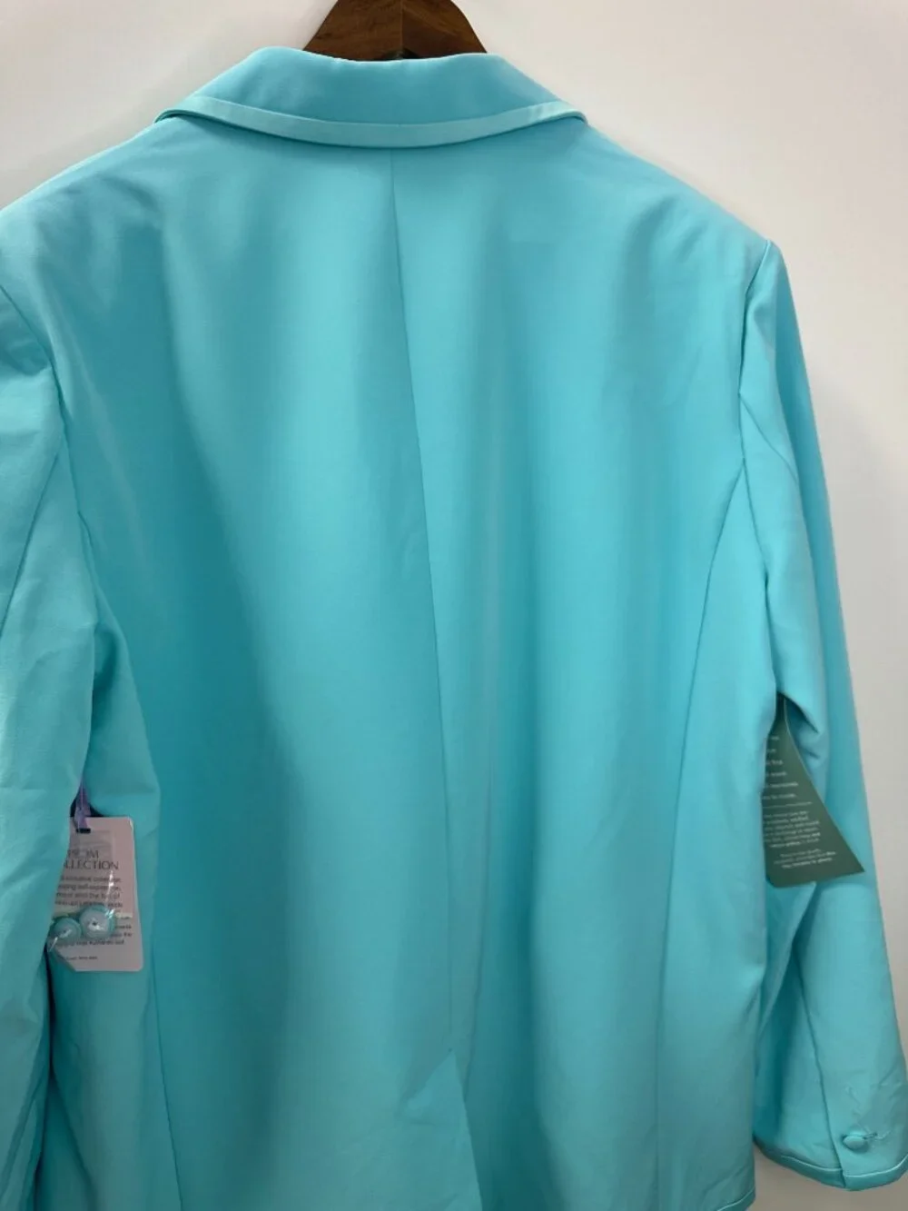 Johnny Wujek Suit Blazer Satin Trim Floral Lined Jacket Oversized Wedding Party - Picture 10 of 13